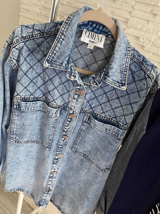 Ciminy Paris katana - koszula dżinsowa z przeszyciami  oversize M-L
