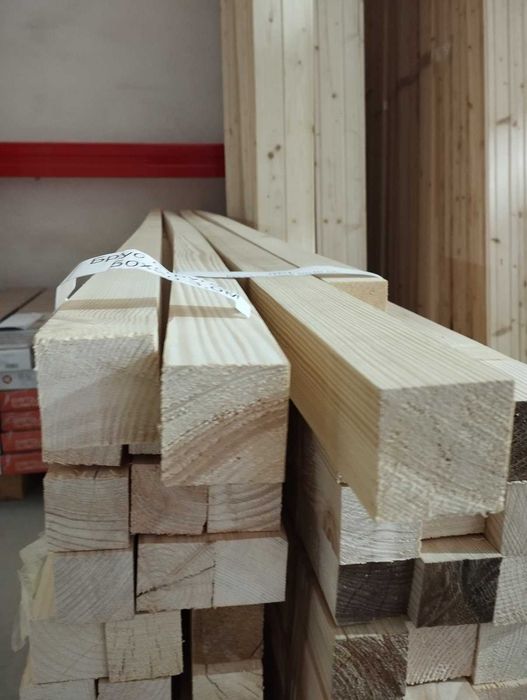 Брус струганий 50х50мм, рейка стругана, бруси для стелажів, є ДОСТАВКА