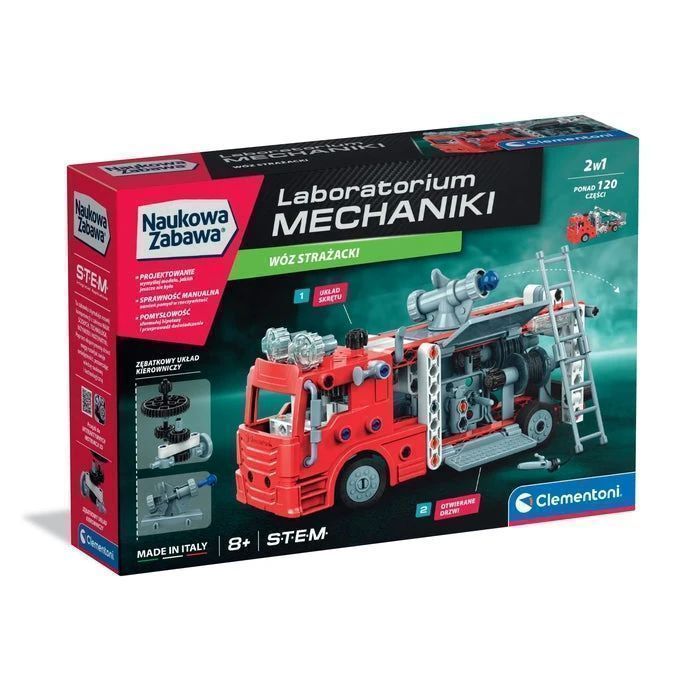 Laboratorium mechaniki wóz strażacki + samochód Endurance Clementoni