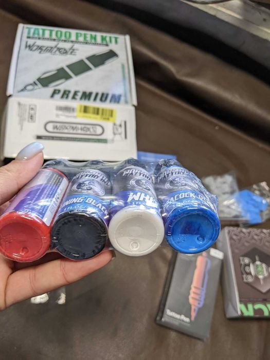 wormhole pen тату машинка +краски и аксесуары