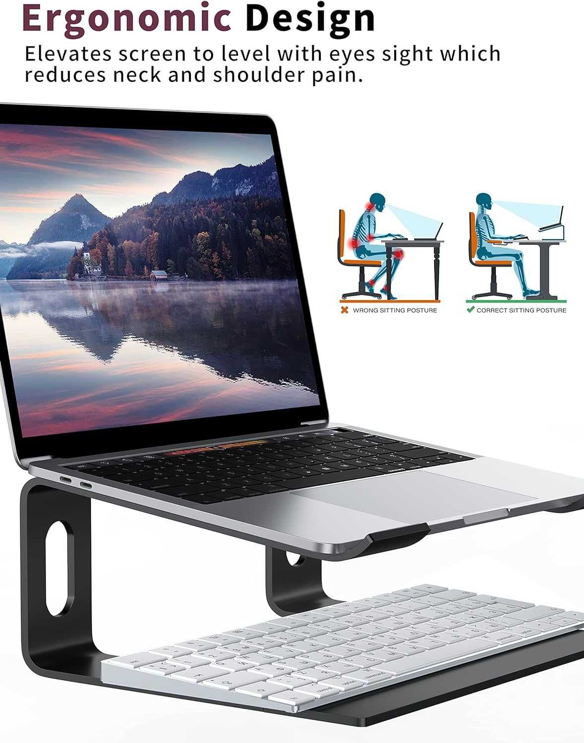 Подставка под ноутбук ALASHI Laptop Stand for Desk 10-15.6 черная