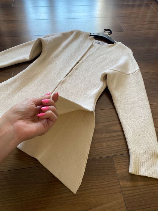 Zara kardigan sweter bez beżowy S must have blogerski wiosenny casual