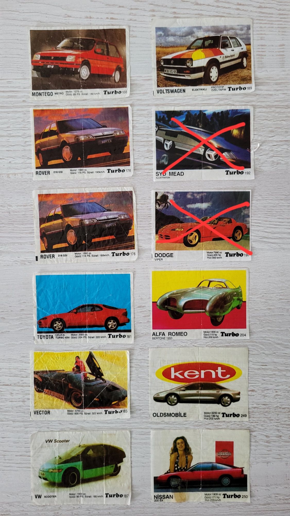 Karteczki obrazki auta guma turbo prl