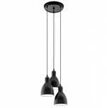 Lampa wisząca czarna loft vintage metalowa 49465