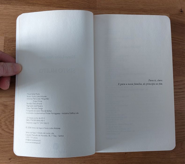 Livro Sinto Muito de Nuno Lobo Antunes