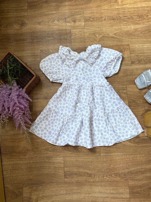 Ніжна муслінова сукня з коміром для дівчинки фірми zara