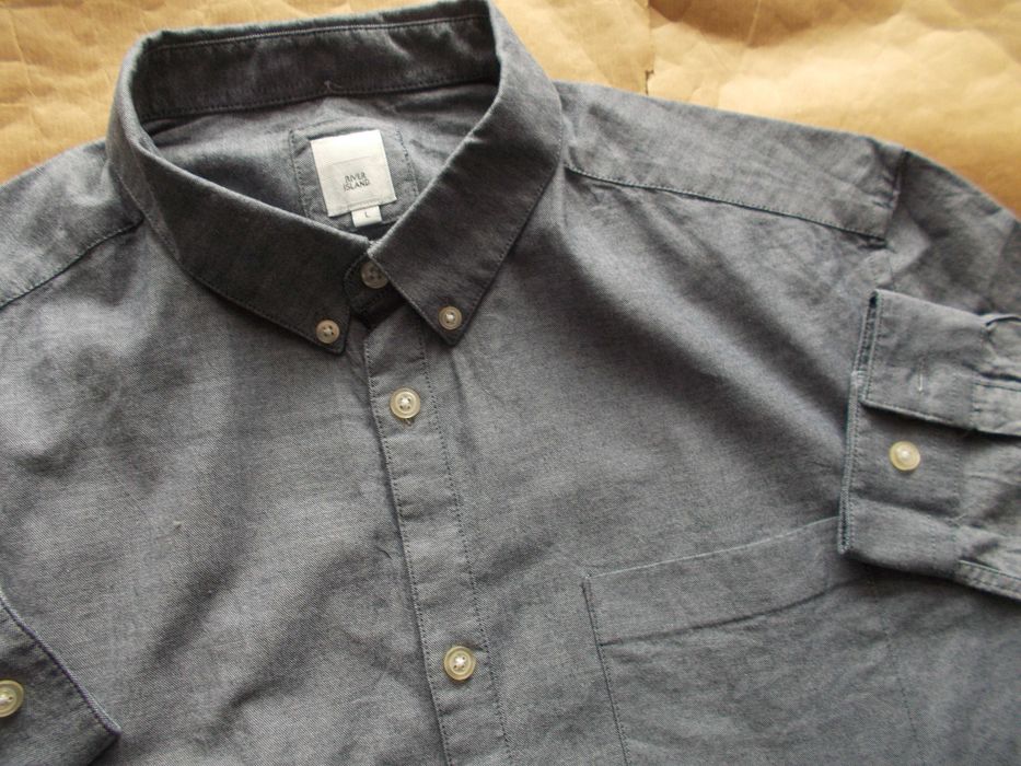 M/L RIVER ISLAND CITY Signatur Nowa Koszula Męska M/L 41 cm UK