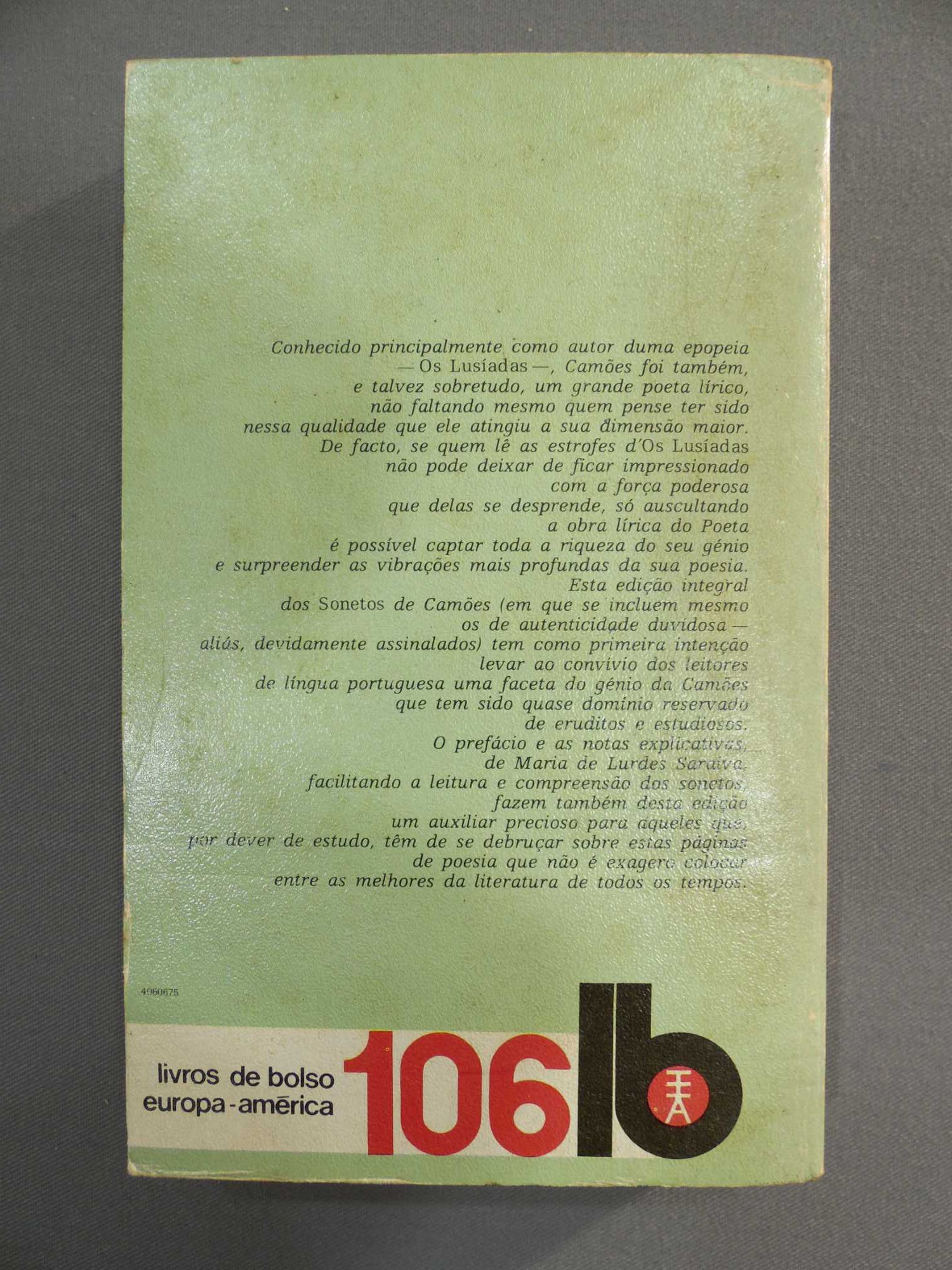 Livro Camões Sonetos