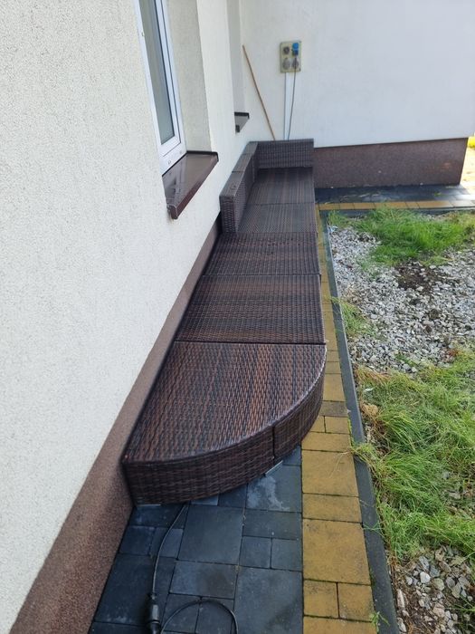 Duży zestaw z techno rattanu który można dowolnie konfigurowac 6 eleme