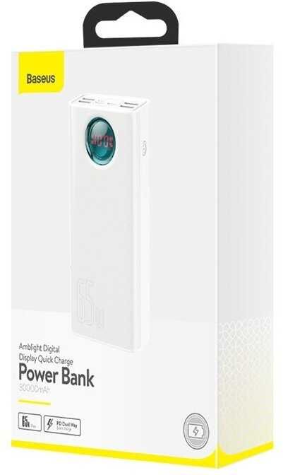 Power Bank Baseus Amblight Digital Display Quick Charge 65W 30000mAh