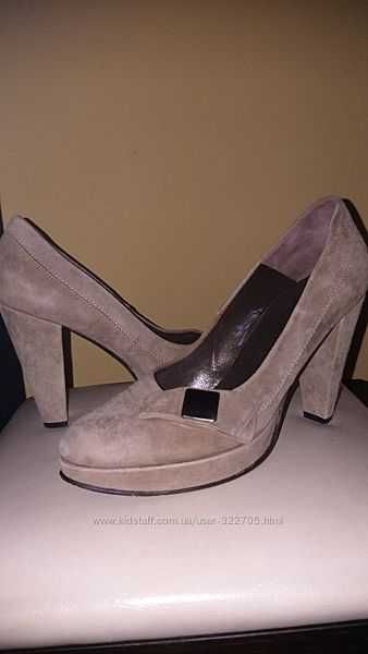 Туфлі нутуральна замша