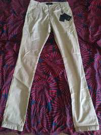 Beżowe spodnie bardzo długie  Pulz Jeans 29 M