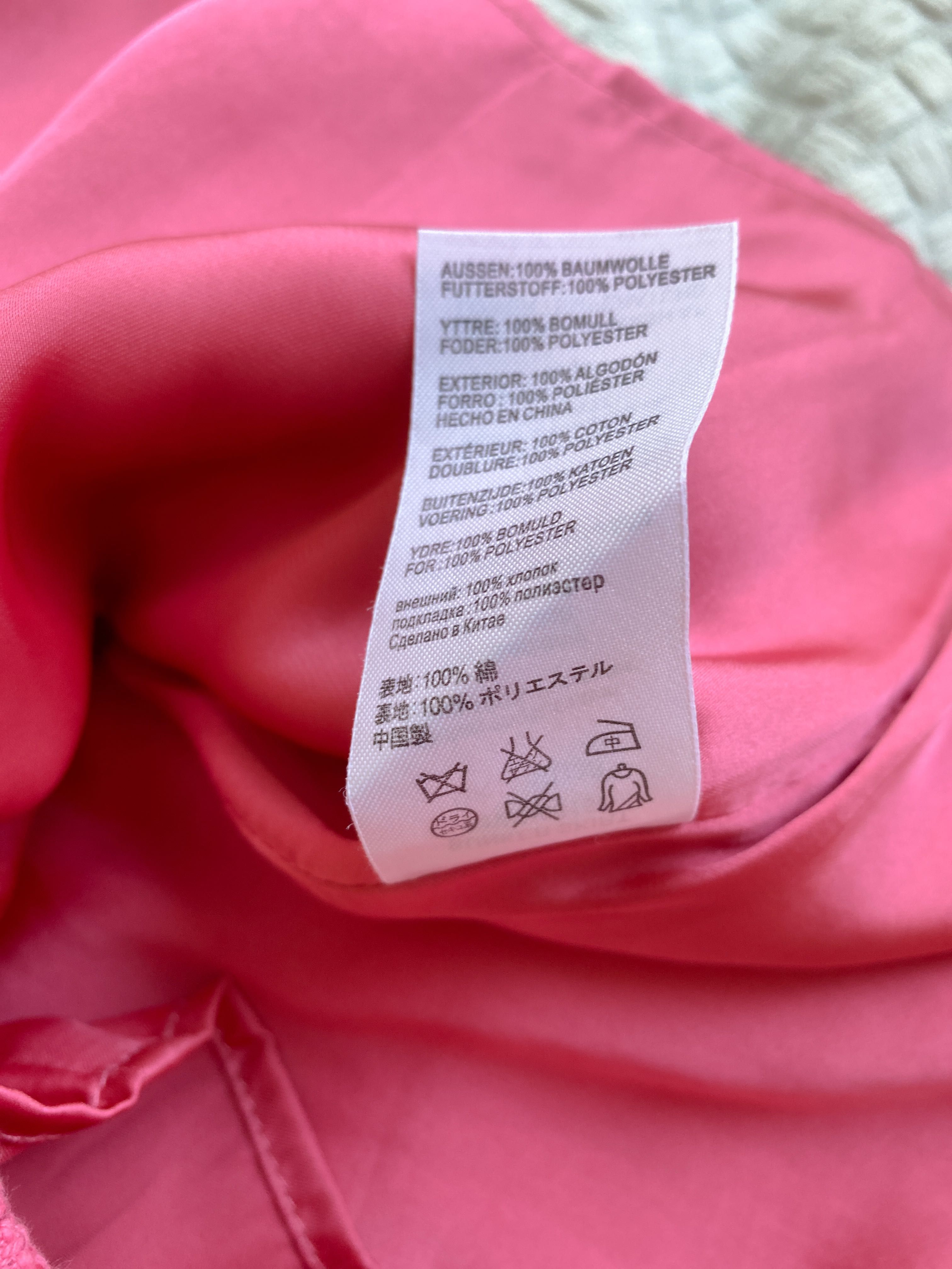 Spódniczka do kolana boucle M 38 chanelka coquette wysoki stan różowa