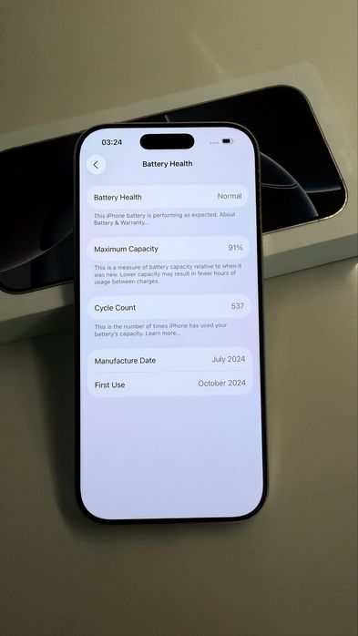 iPhone 16 Pro 512GB – Titanium White (Branco)