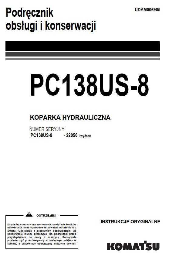 Instrukcja obsługi Komatsu  PC 138 US-8 PL