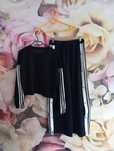 Komplet dresowy dres bluza spodnie lampasy napy damski czarny nowy