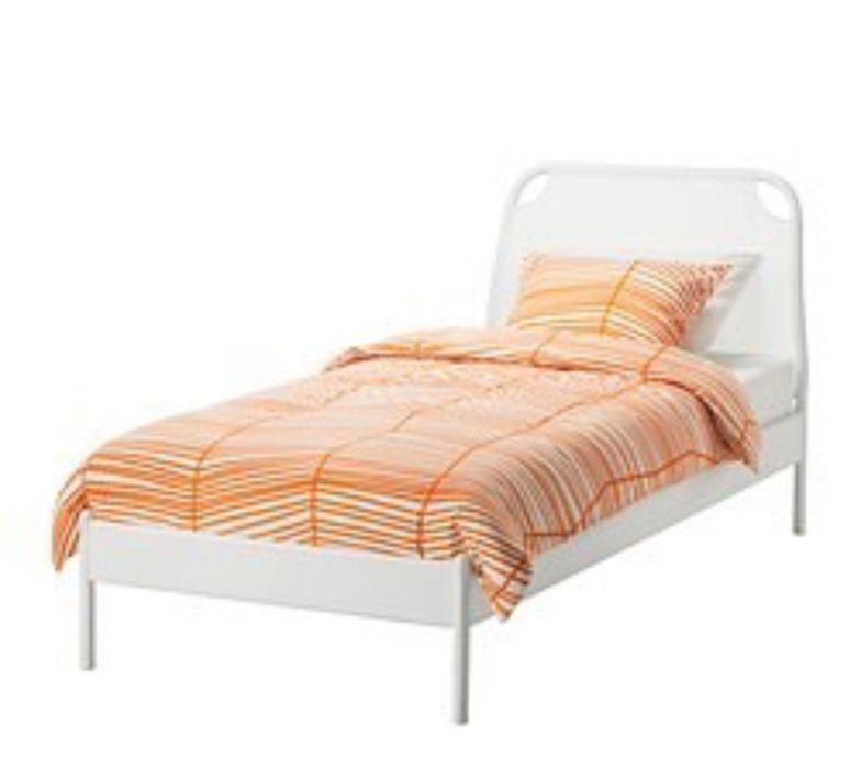 Cama individual 90x200 com colchao e estrado