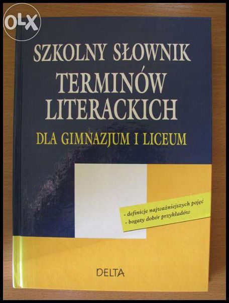 Szkolny Słownik Terminów Literackich - dla gimnazjum i liceum