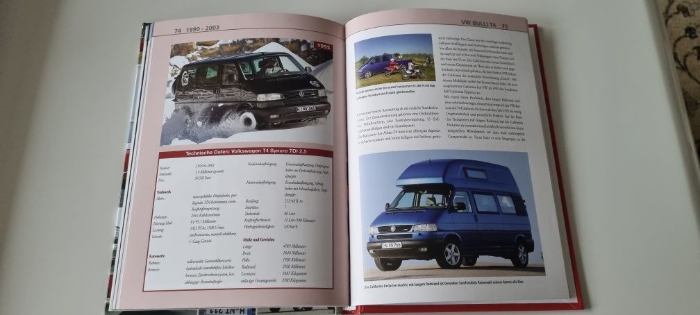 VW Bulli od 1947 do 2015 T1, T2, T3, T4, T5, T6 na innej Audi, BMW.