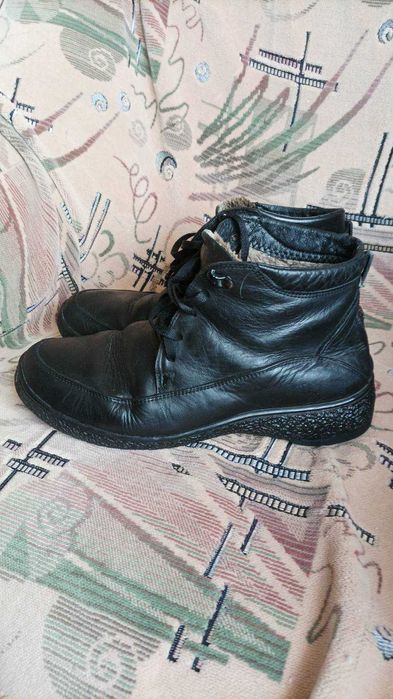 Мужские зимние кожаные ботинки