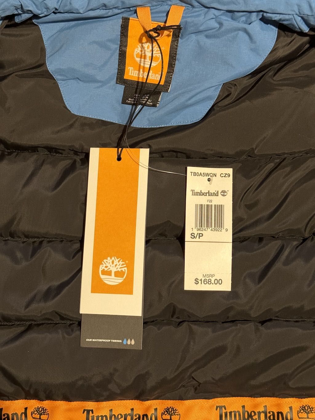 ЖИЛЕТКА TIMBERLAND Long Puffer Vest Blue. Размер S.