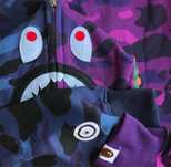 Bape shark hoodie two (2) camo calor camoflage purple blue бейп худи