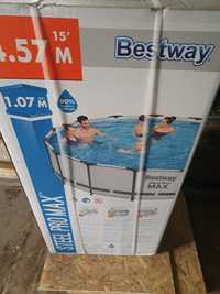 Basen stelażowy okrągły  BESTWAY STEL PRO MAX 457×122  CM