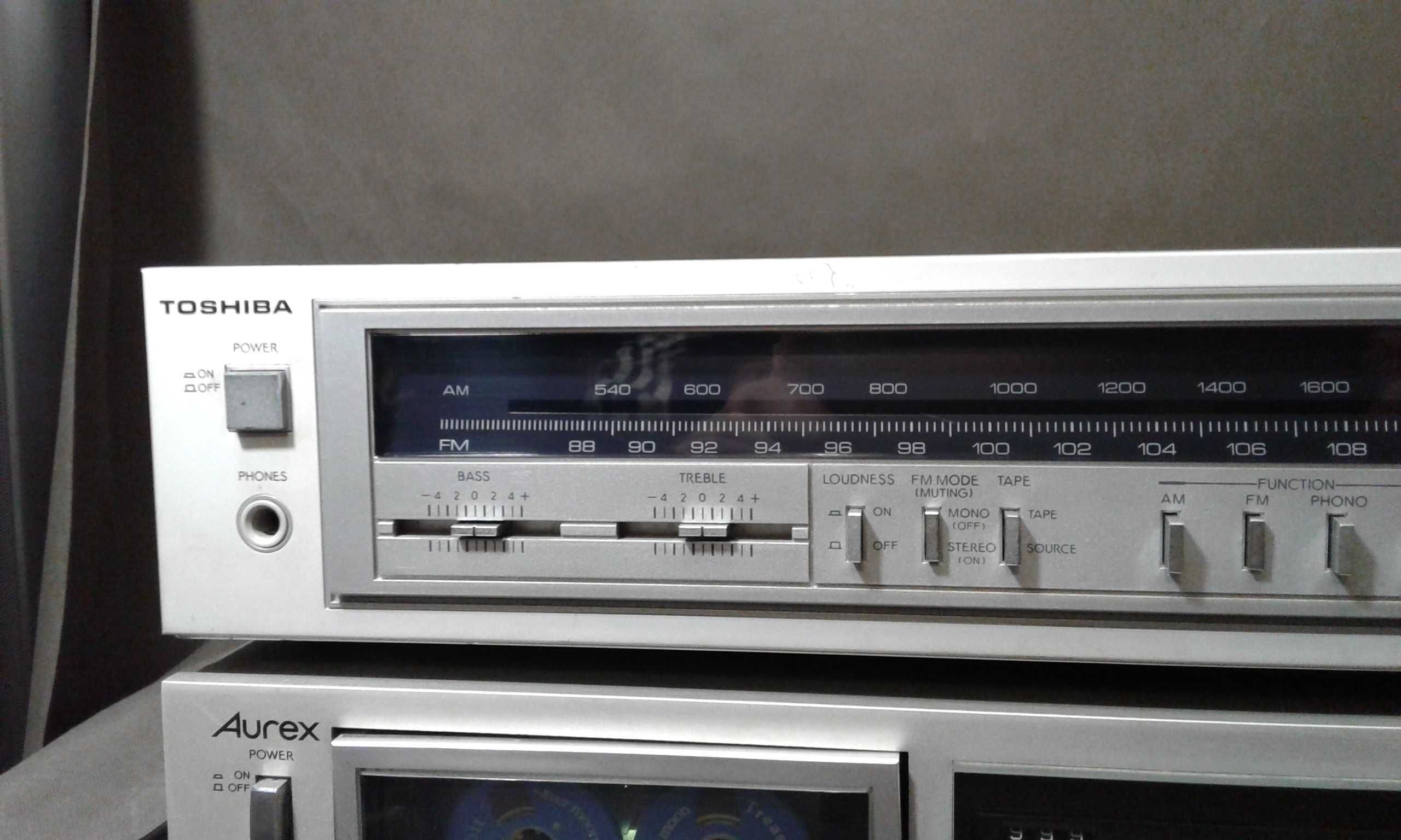 TOSHIBA ,AUREX amplituner,deck stereo vintage