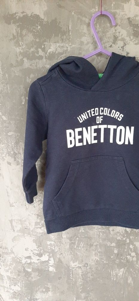 Bluza z kapturem United Colors od Benetton, rozm. 80, stan bdb