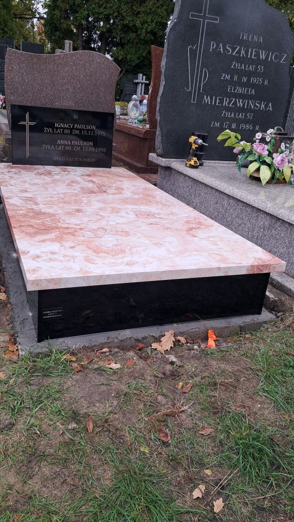 Nowoczesne Tanie Nagrobki Kompozytowe 5300 zł z montażem Cały Kraj.
