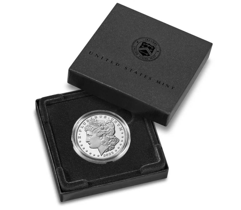 Срібна колекційна монета  Долар 1$ Морган Morgan 2023 S  Proof є опт