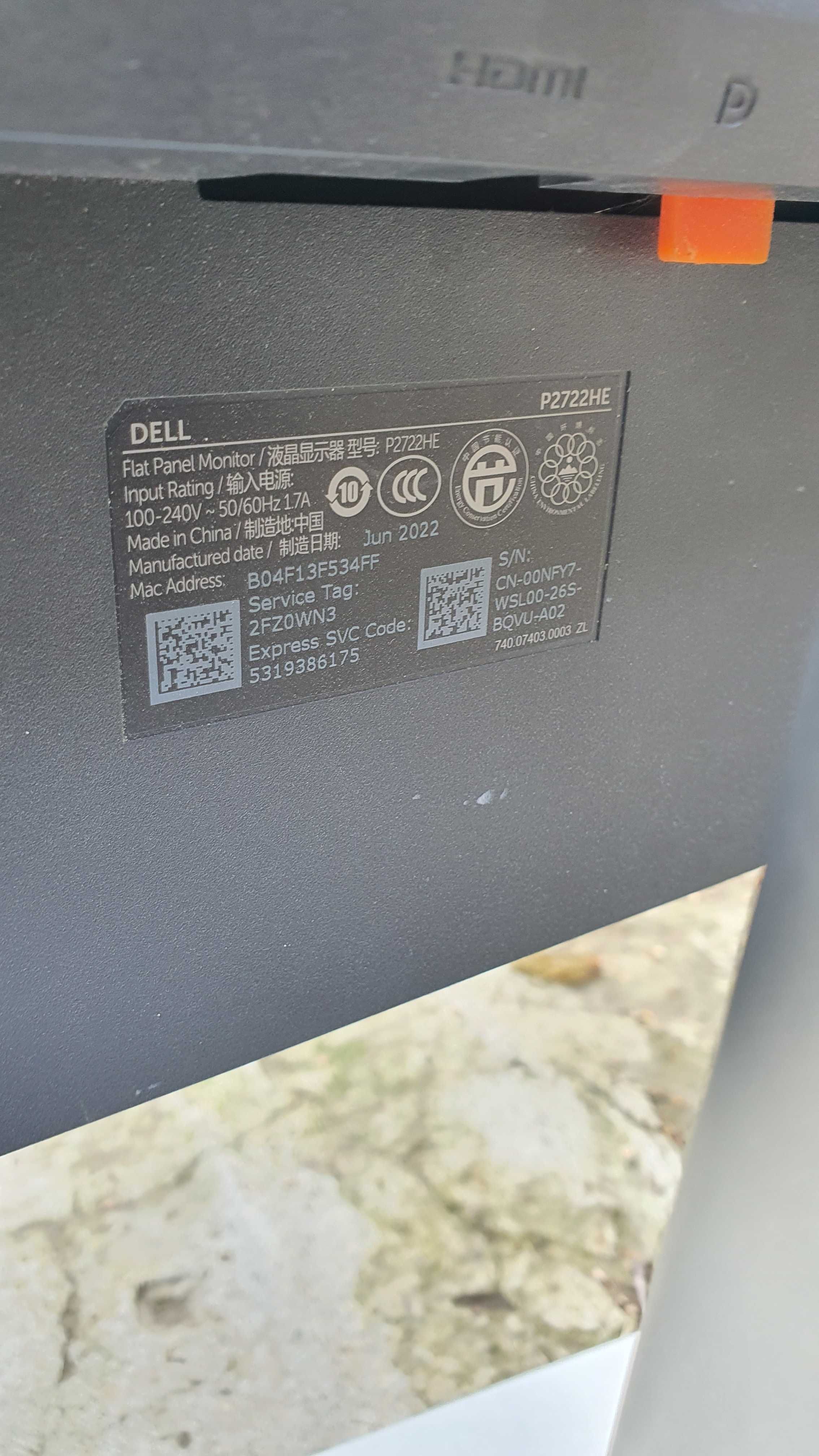 Monitor DELL P2722HE
