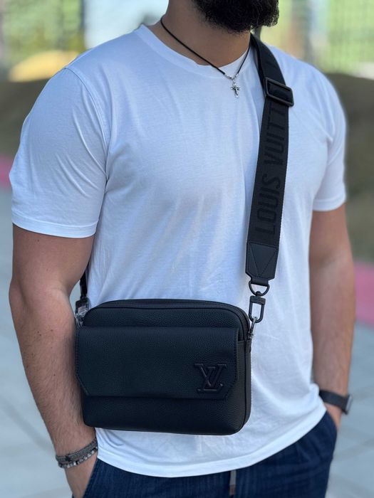 Чоловіча брендова сумка -месенджер через плече Fastlin Louis Vuitton