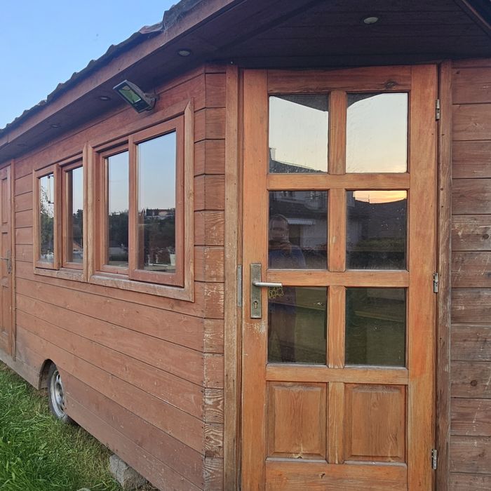 Przyczepa holenderska domek na kółkach warzywniak budka działke lody