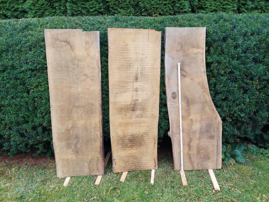 3 Deski Dębowe Szerokie Grubość 36 mm Suche Cena za Całość