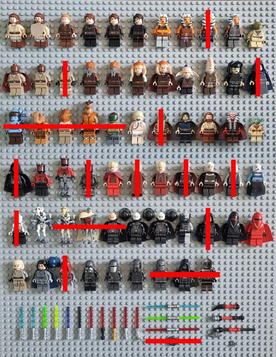Lego мініфігурки Star Wars (Джедаї та Ситхи)