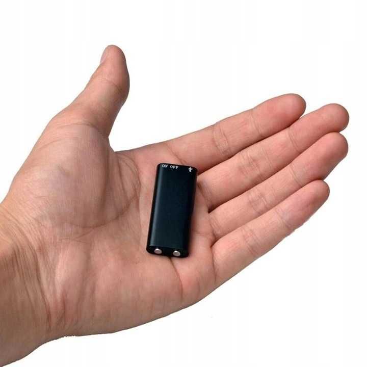 Podsłuch Szpiegowski Pluskwa Mały Dyktafon 16 GB Detekcja Głos 2 TRYBY