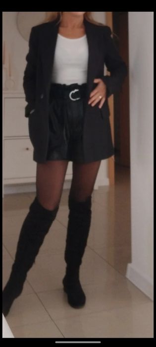 Kozaki, muszkieterki czarne, zamszowe