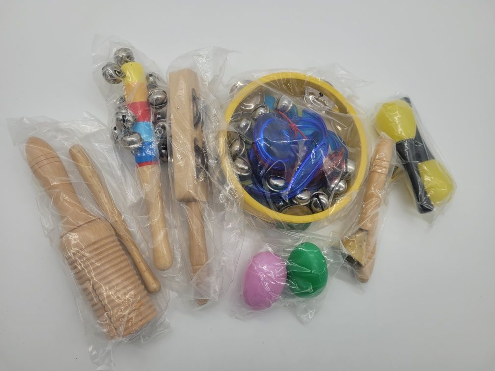 Smart kids drewniane instrumenty muzyczne zestaw plus  plecak