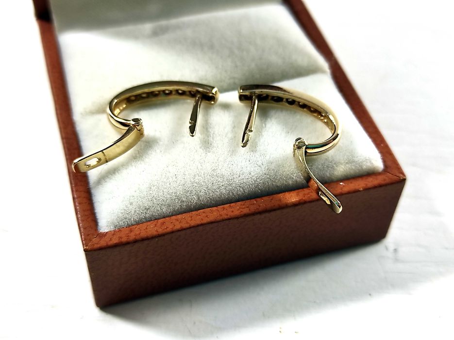 Solidne ZŁOTE KOLCZYKI pr.585 Lombard Lubawa