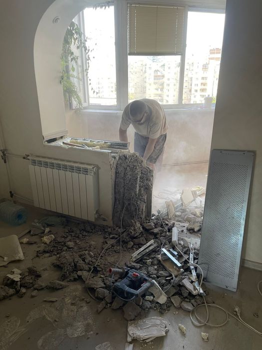 Демонтажні роботи, Демонтаж стін, стяжки, плитки, штукатурки