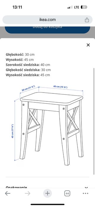 Toaletka Hemnes + stołek