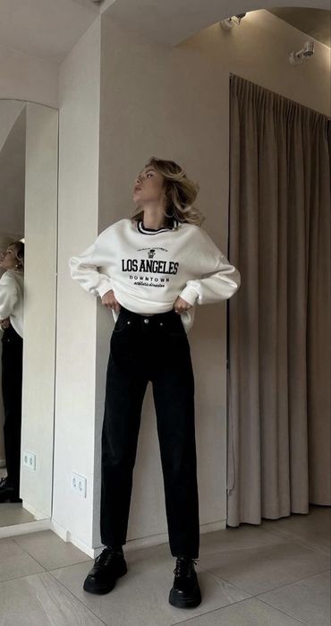 Чорні джинси МОМ