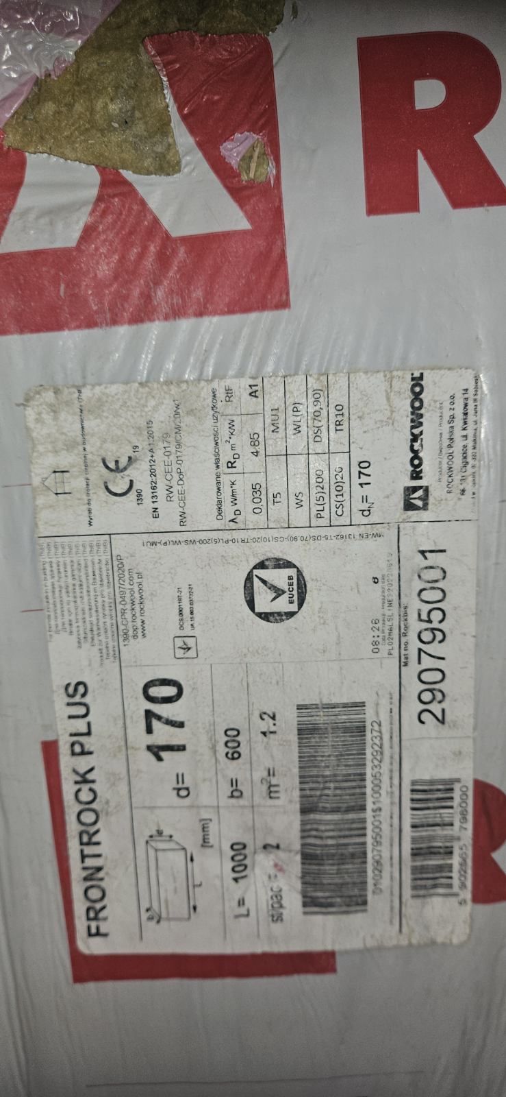 Wełna Rockwool plus 5cm