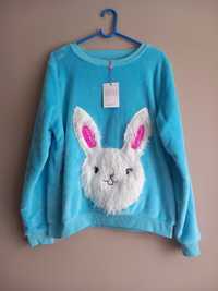 SAVIDA by Dunnes Stores pluszowa bluza z króliczkiem bunny oversize