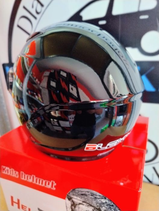 Kask motocyklowy otwarty dziecięcy BLEXX czarny mat XL Homologacja ECE