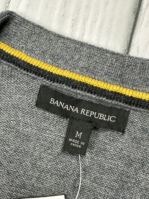 Banana Republic Wełniana Kamizelka Męska Merino Wool na Guziki r. M