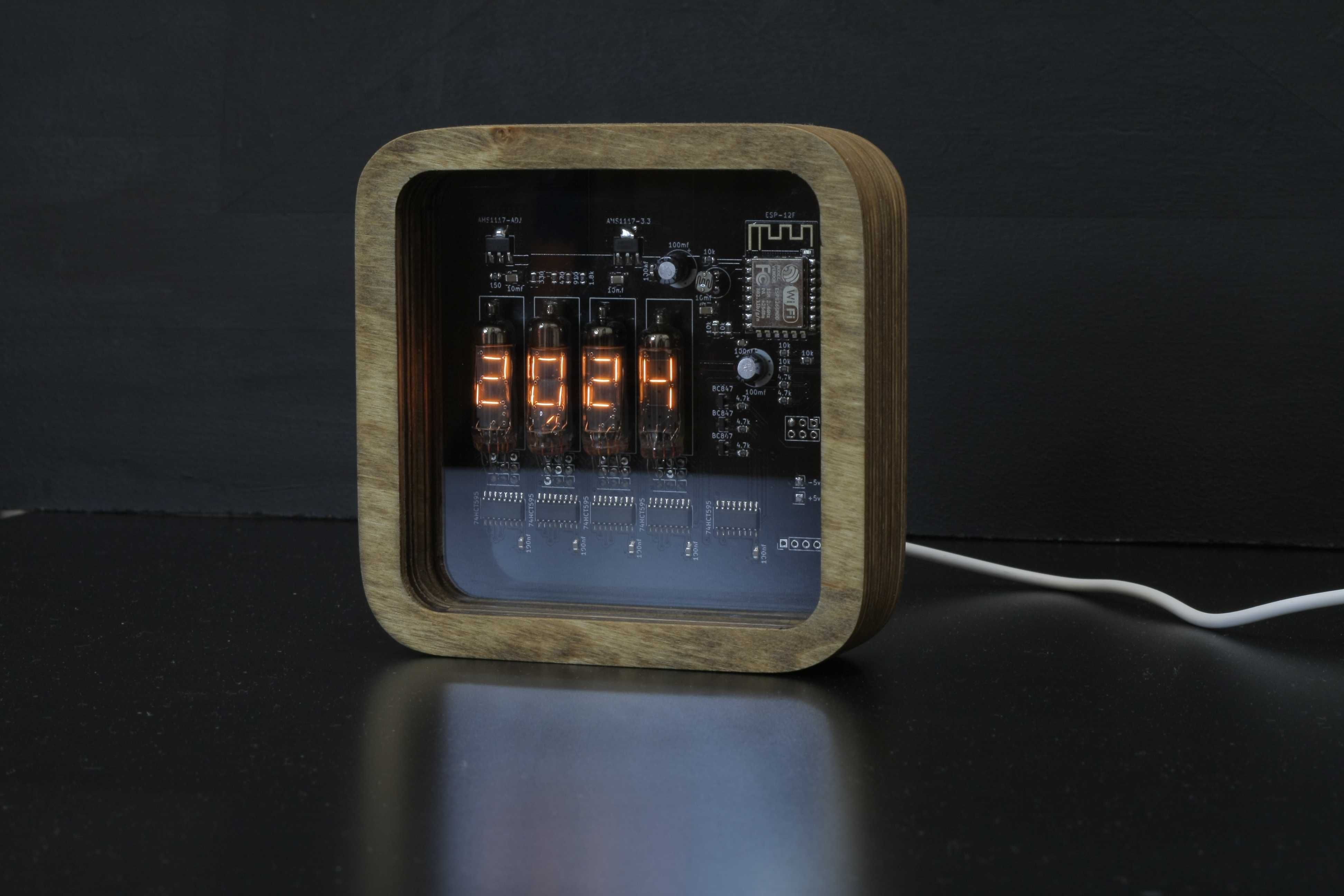 Nixie Clock Часы на лампах ИВ-16 , ИВ-9 нумитроны , Wi-fi clock