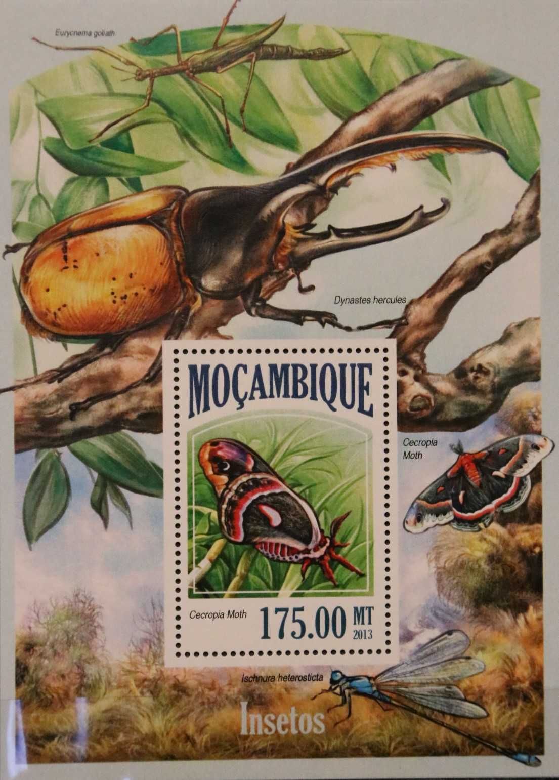 znaczki pocztowe - Mozambik 2013 cena 5,90 zł kat.8€ - motyle