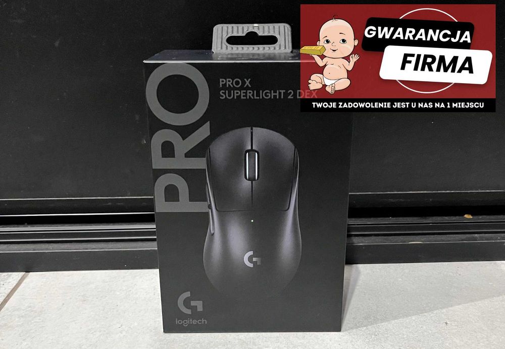 Myszka Gamingowa Logitech Pro X Superlight 2 DEX | Nowa | Czarna |